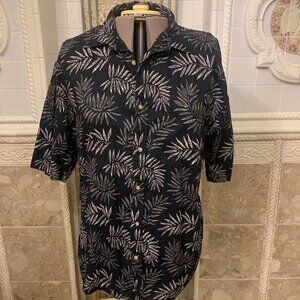 Keeler Bay. Size Large. Cotton Aloha Hawaiian Short Sleeve Button Up Shirt   B90